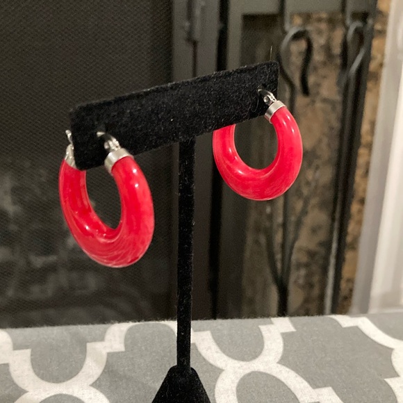 Carnelian Hoops - Picture 2 of 11